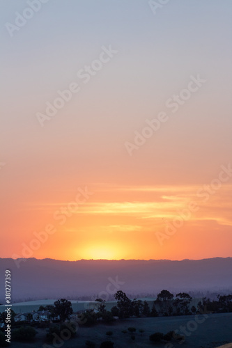 sunset in the mountains