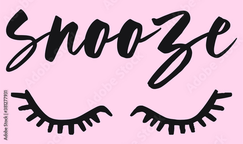 vector illustration of snooze face