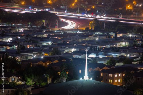night traffic in the city