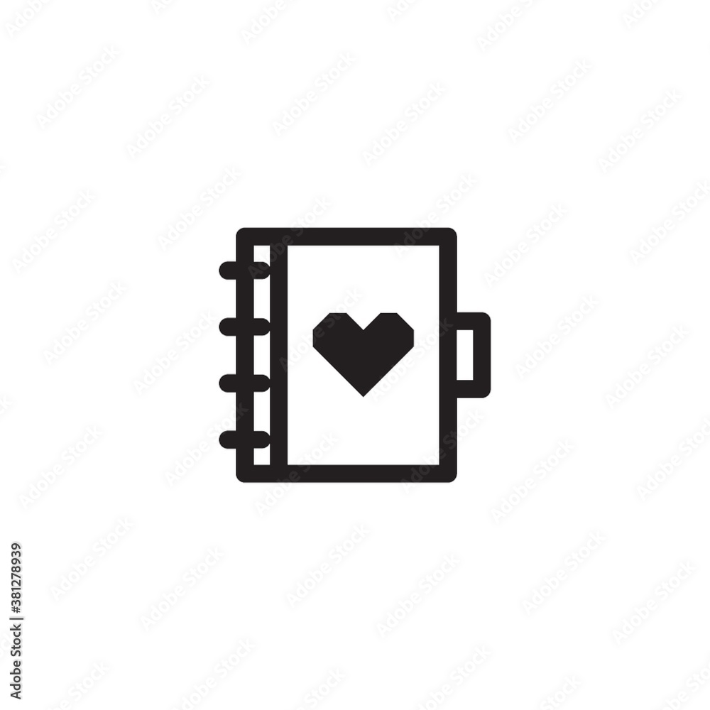 diary with heart diary with heart