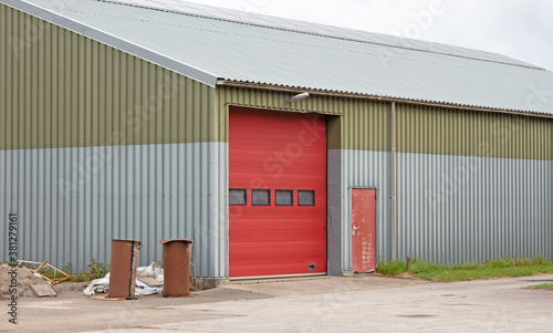 Large shed with red door © michaklootwijk