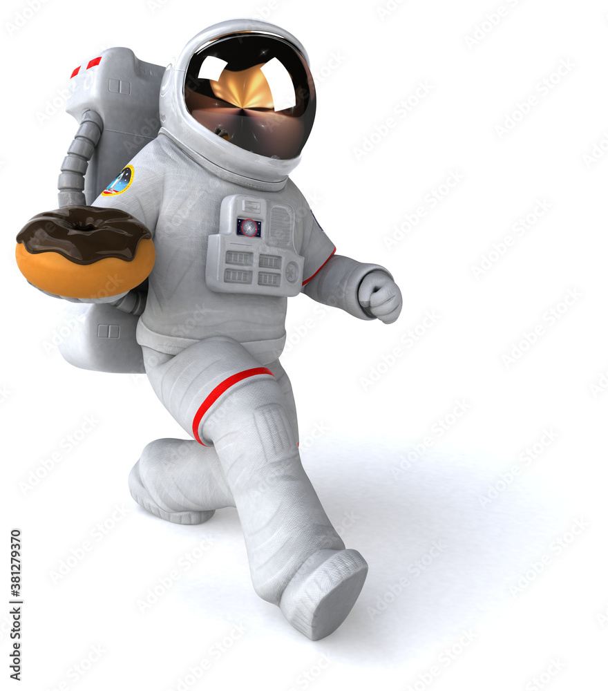 Fun astronaut - 3D Illustration