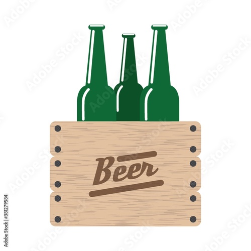 german beer bottles in a crate