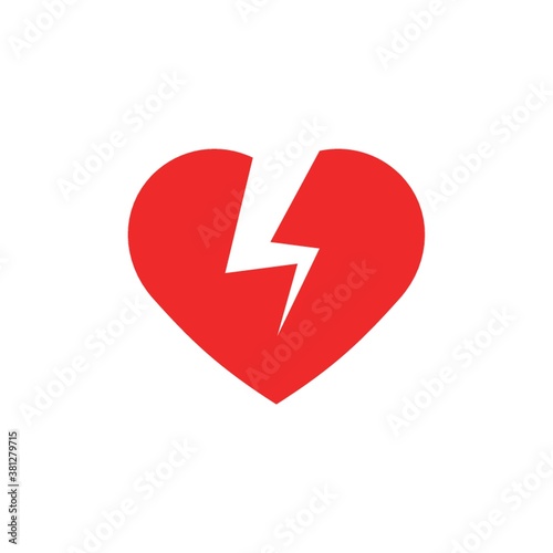cracked heart icon