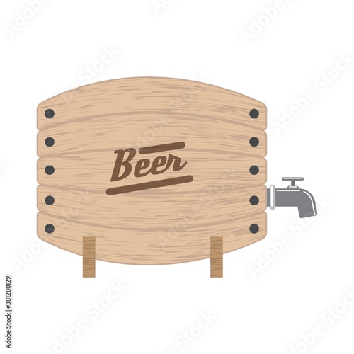 german beer barrel with tap