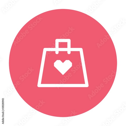 shopping bag with a heart