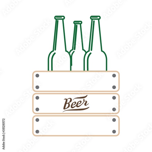 german beer bottles in a crate