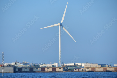 横浜港の風力発電所