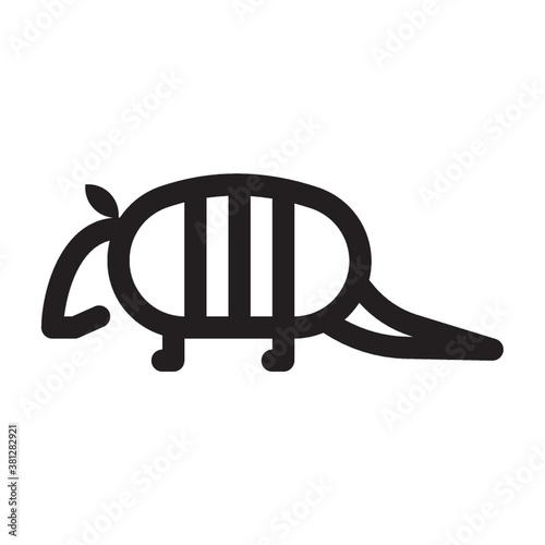 Armadillo on a white background