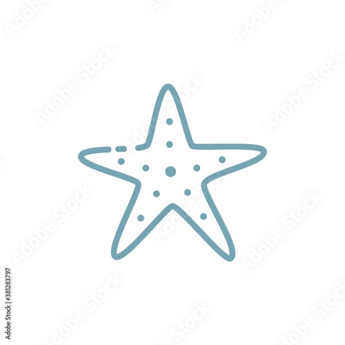 Starfish on a white background