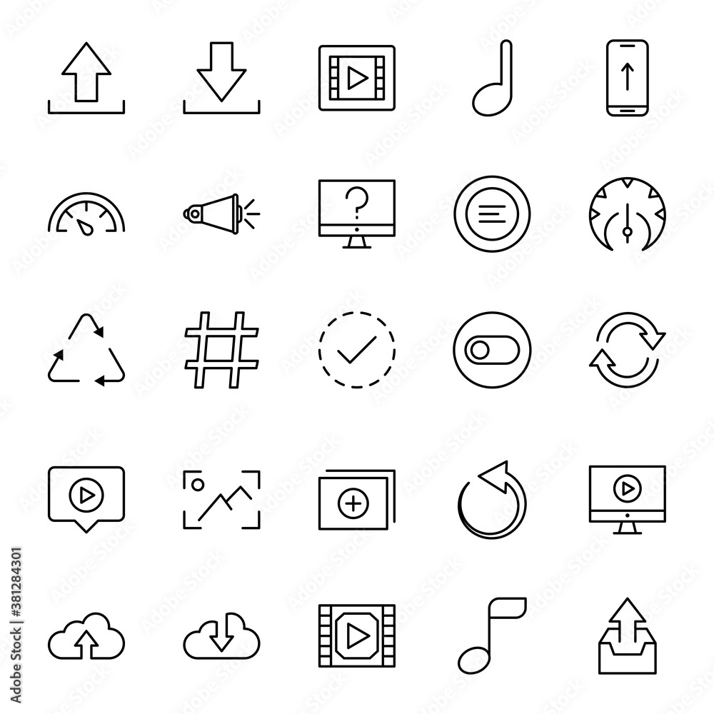Fototapeta premium Sign icon set.