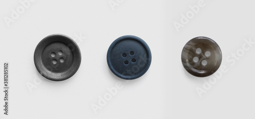 Buttons on a white background