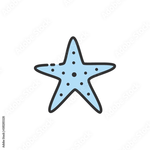 Starfish on a white background
