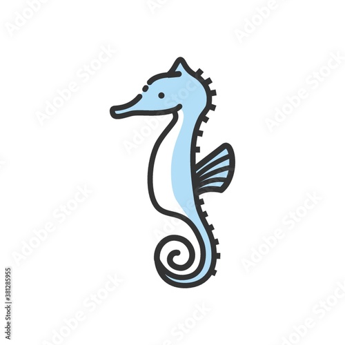 Seahorse on a white background