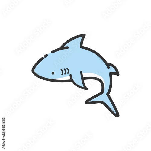 Shark on a white background