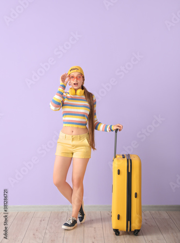 Surprised young woman with ...