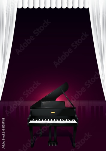 grand piano poster design