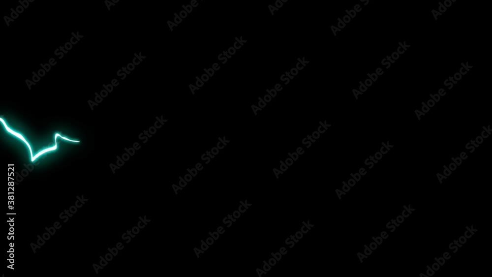 Lightning zaps in black background - animation