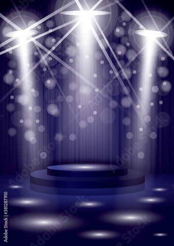 spotlights in a club