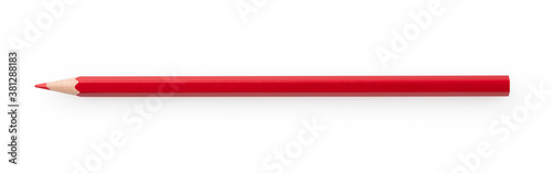 Foto Red pencil on a white background