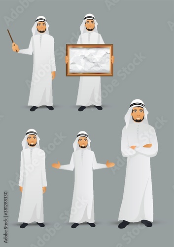 set of middle eastern man icons