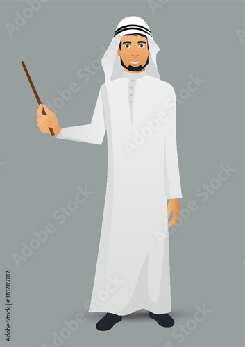 middle eastern man with a stick