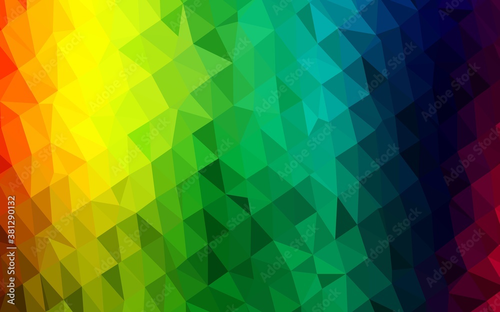 Fototapeta premium Dark Multicolor, Rainbow vector abstract mosaic background. A vague abstract illustration with gradient. Completely new design for your business.
