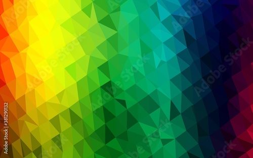 Dark Multicolor, Rainbow vector abstract mosaic background. A vague abstract illustration with gradient. Completely new design for your business.