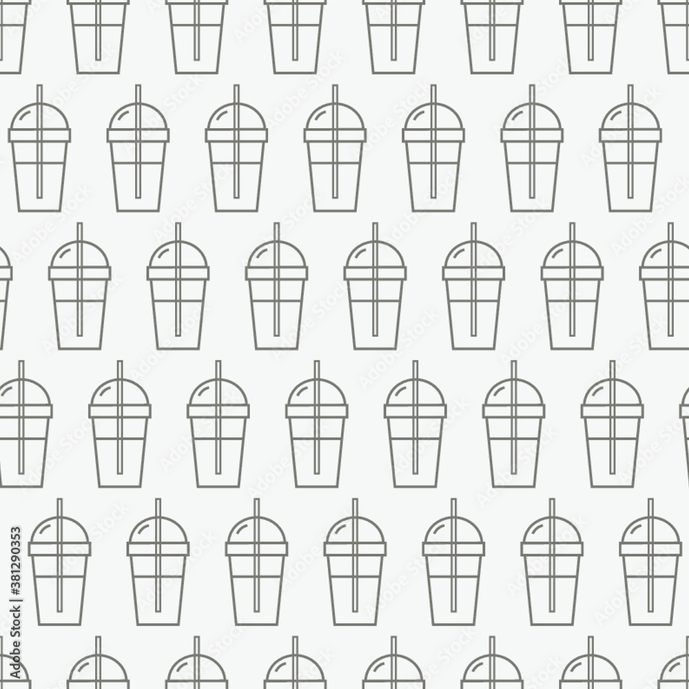 Coffee paper cups pattern design.
