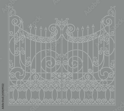 Forged iron gate