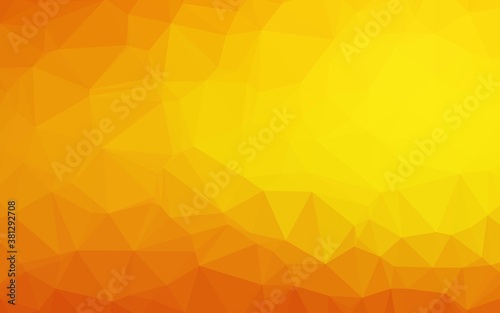 Light Orange vector low poly cover. Glitter abstract illustration with an elegant design. New texture for your design.