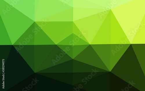 Light Green vector abstract polygonal layout. Colorful illustration in abstract style with gradient. Brand new design for your business.