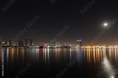 Εκτύπωση καμβά Beautiful San Diego Skyline with Moon