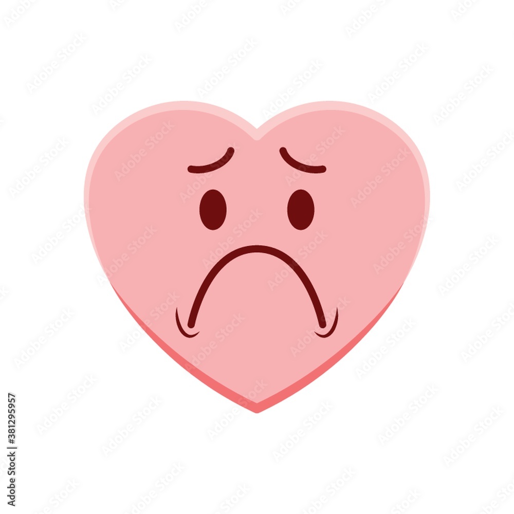 Heart character feeling sad Heart character feeling sad