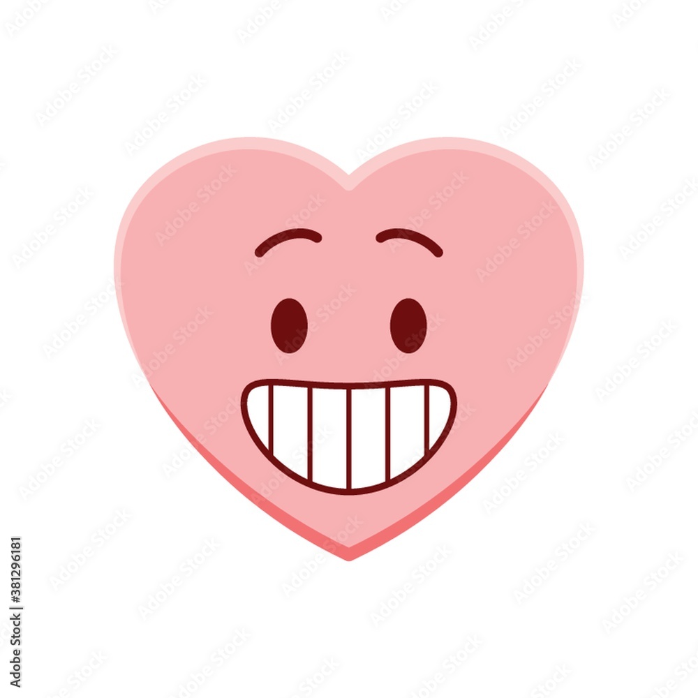 Heart character grinning Heart character grinning