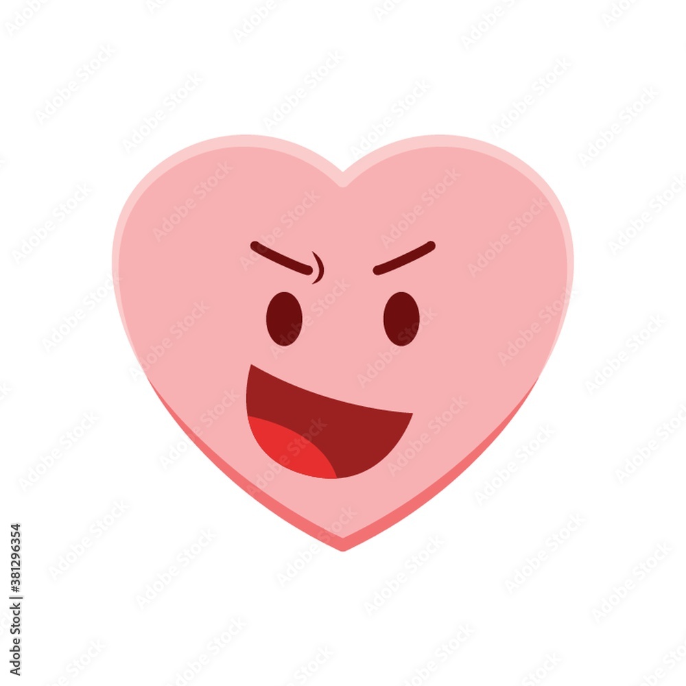 Heart character feeling confident