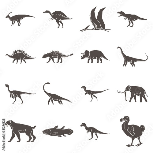 Collection of prehistoric animals © captainvector