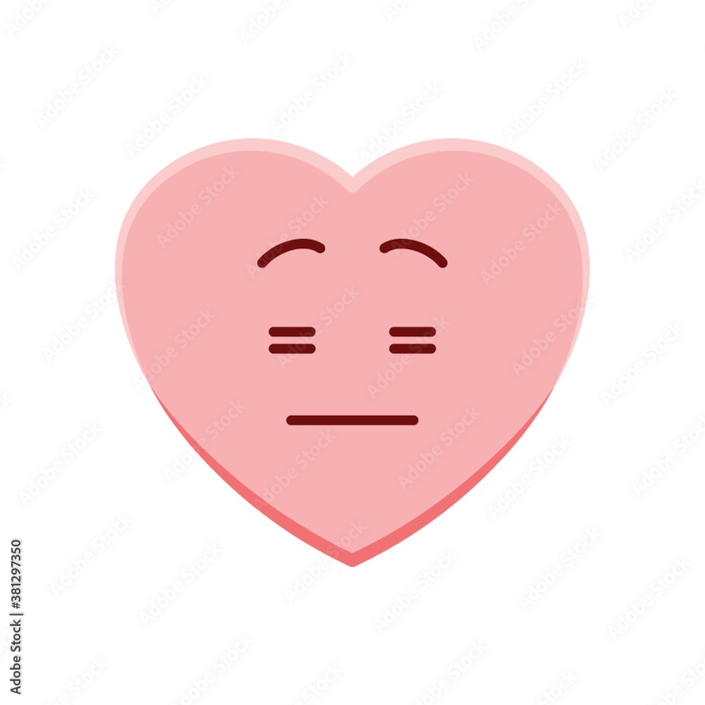 Heart character feeling uninterested Heart character feeling uninterested