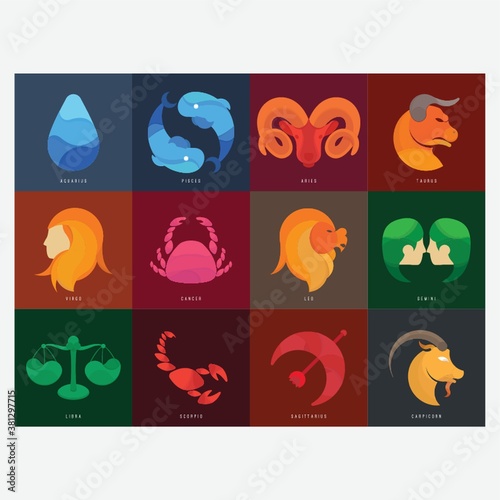 Set of horoscope icons