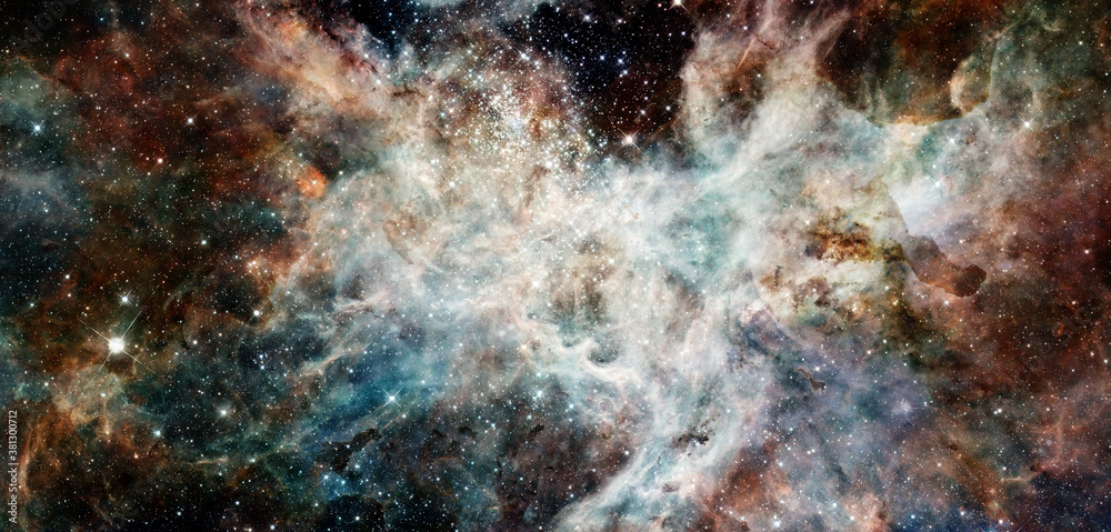 Obraz premium Nebula and stars in deep space. Elements of this image furnished by NASA