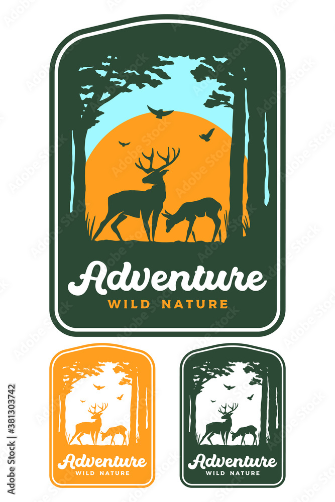 Fototapeta premium Outdoor Badge Logo in Three Color Options