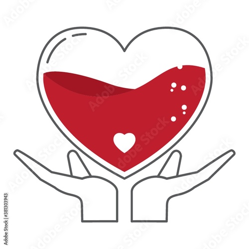 hands holding heart symbol