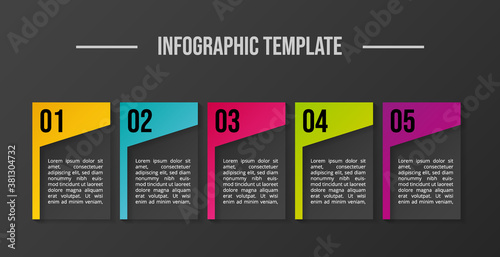 Business infographic with icons. Diagram. Vector