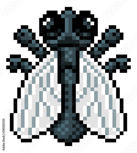 A fly bug insect pixel art ...