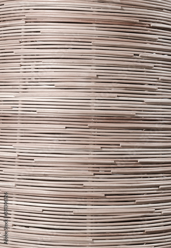 nature background of brown handicraft weave texture rattan surfac
