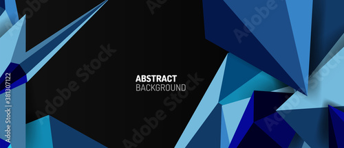 3d low poly abstract shape background vector illustration