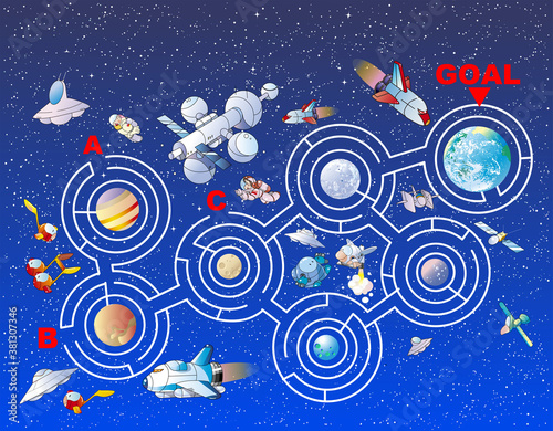 遠い宇宙から地球に戻る迷路