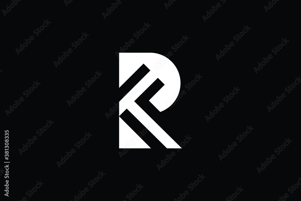Minimal Innovative Initial RT logo and TR logo. Letter RT TR T R creative elegant Monogram. Premium Business logo icon. White color on black background Minimal Innovative Initial RT logo and TR logo. Letter RT TR T R creative elegant Monogram. Premium Business logo icon. White color on black background