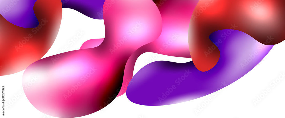 Bubbles abstract background. Liquid splashes on white vector template Bubbles abstract background. Liquid splashes on white vector template