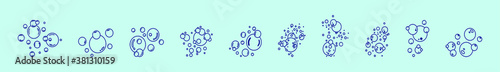 set of spritz with glasses cartoon icon design template with various models. vector illustration isolated on blue background